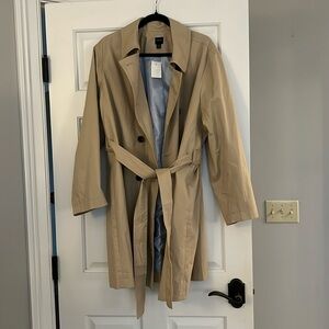 J crew khaki trench coat